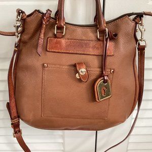 Dooney & Bourke Florentine Vachetta Brown Leather  Crossbody Purse Bag Handbag